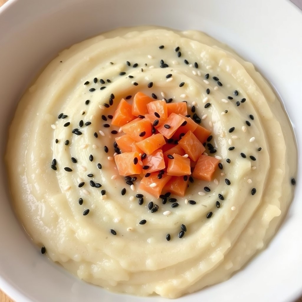 Blumenkohl-Kokos-Creme mit Lachs