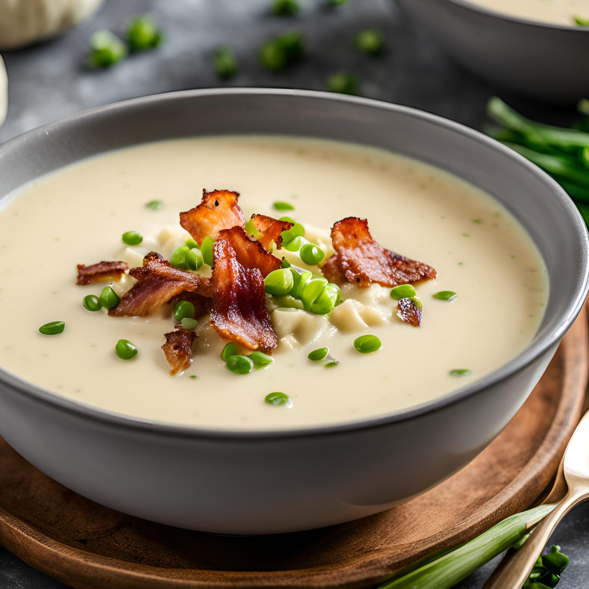 Cremige Blumenkohl-Lauch-Suppe