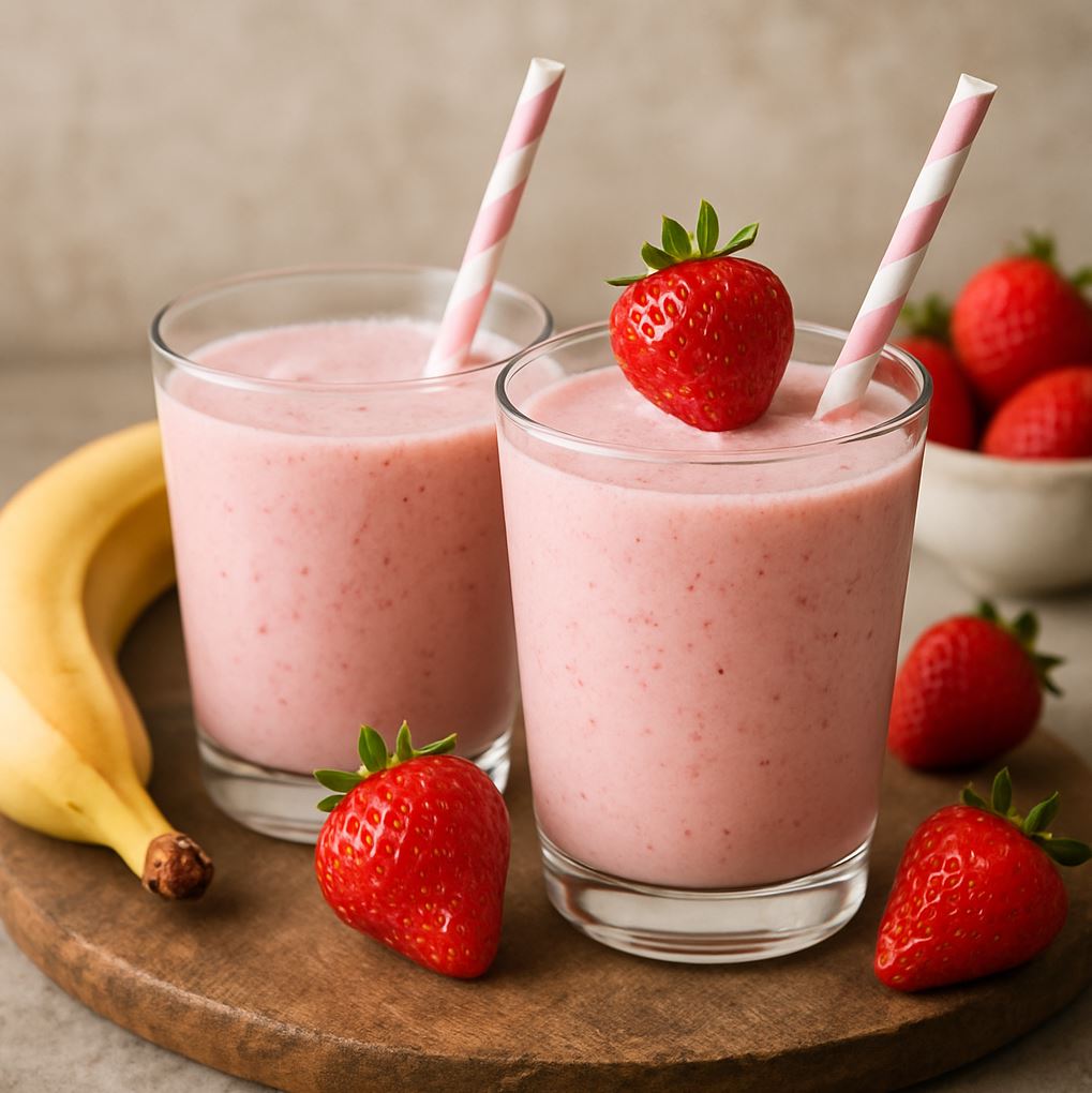 Erdbeer-Banane-Shake