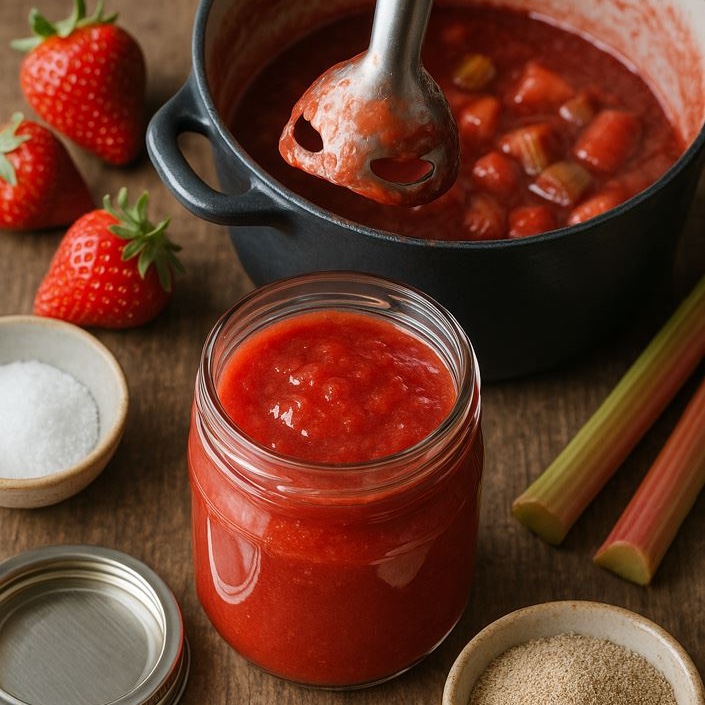 Erdbeer Rhabarber Flohmelade