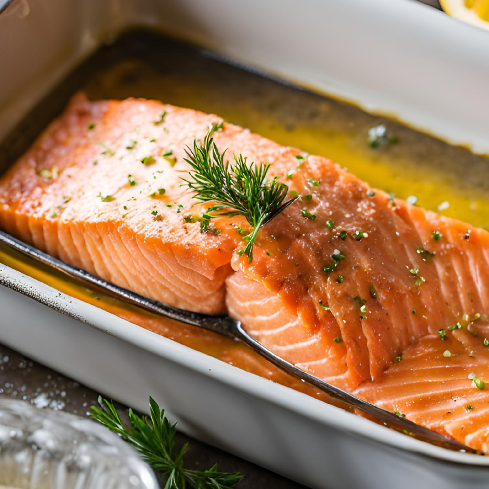 Gebackener Lachs mit Lachskaviar