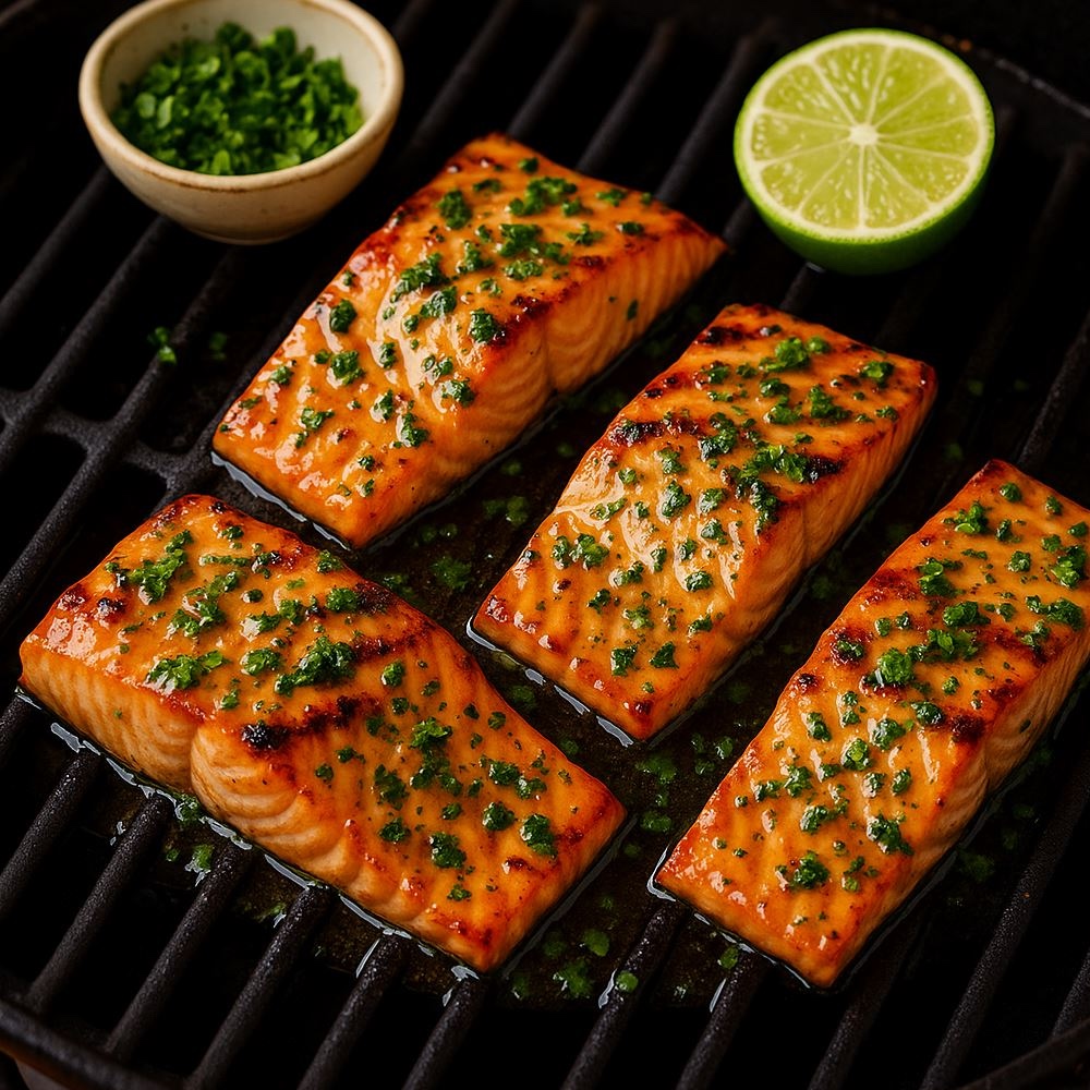 Honig-Limette-Lachs vom Grill