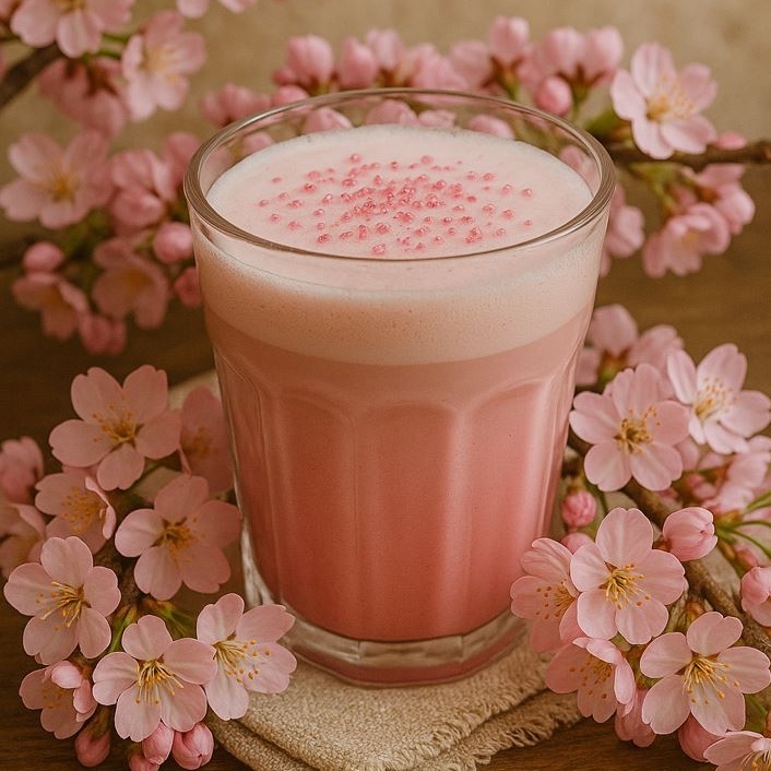 Kirschblüten Latte Macchiato