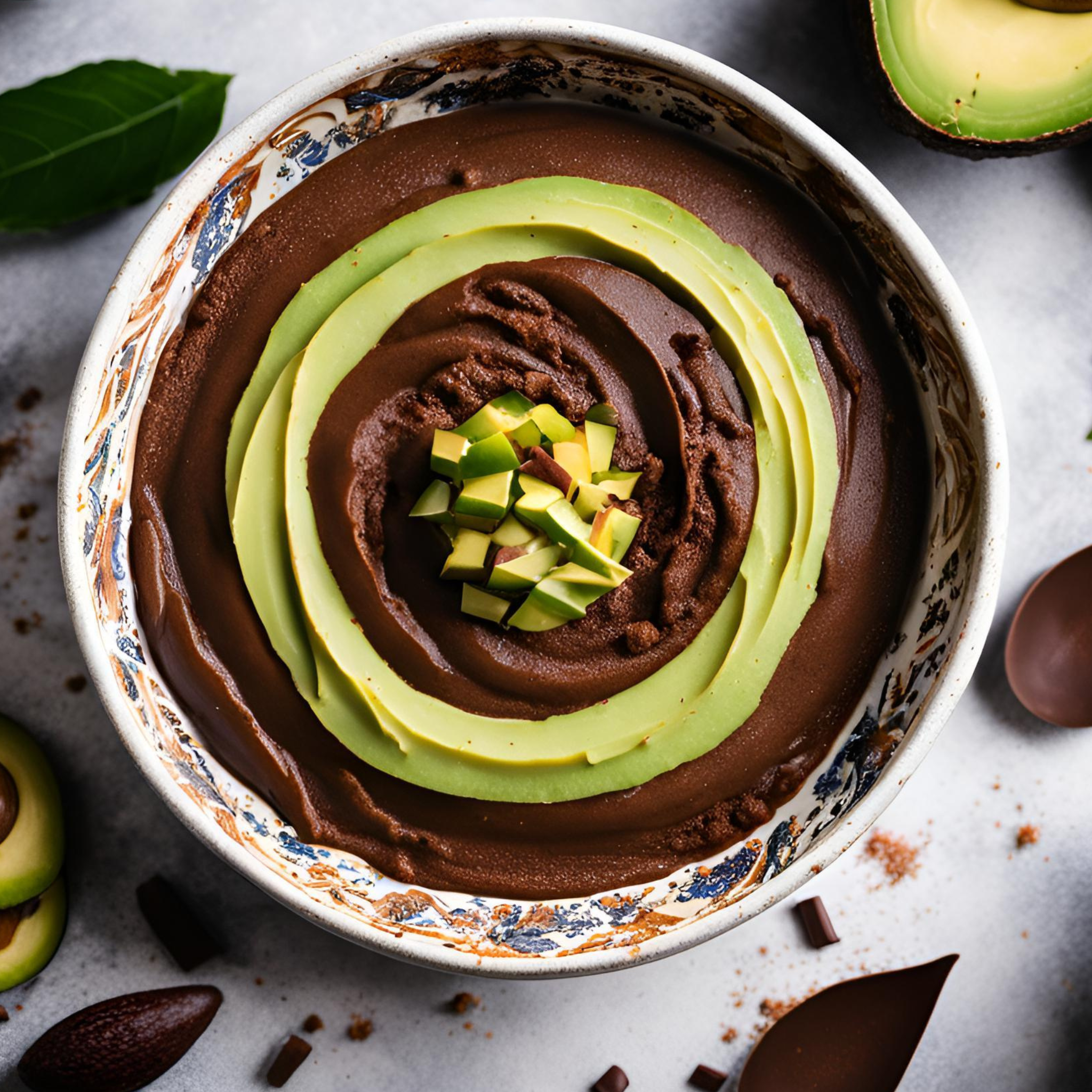 Cremige Kakao-Avocado-Köstlichkeit