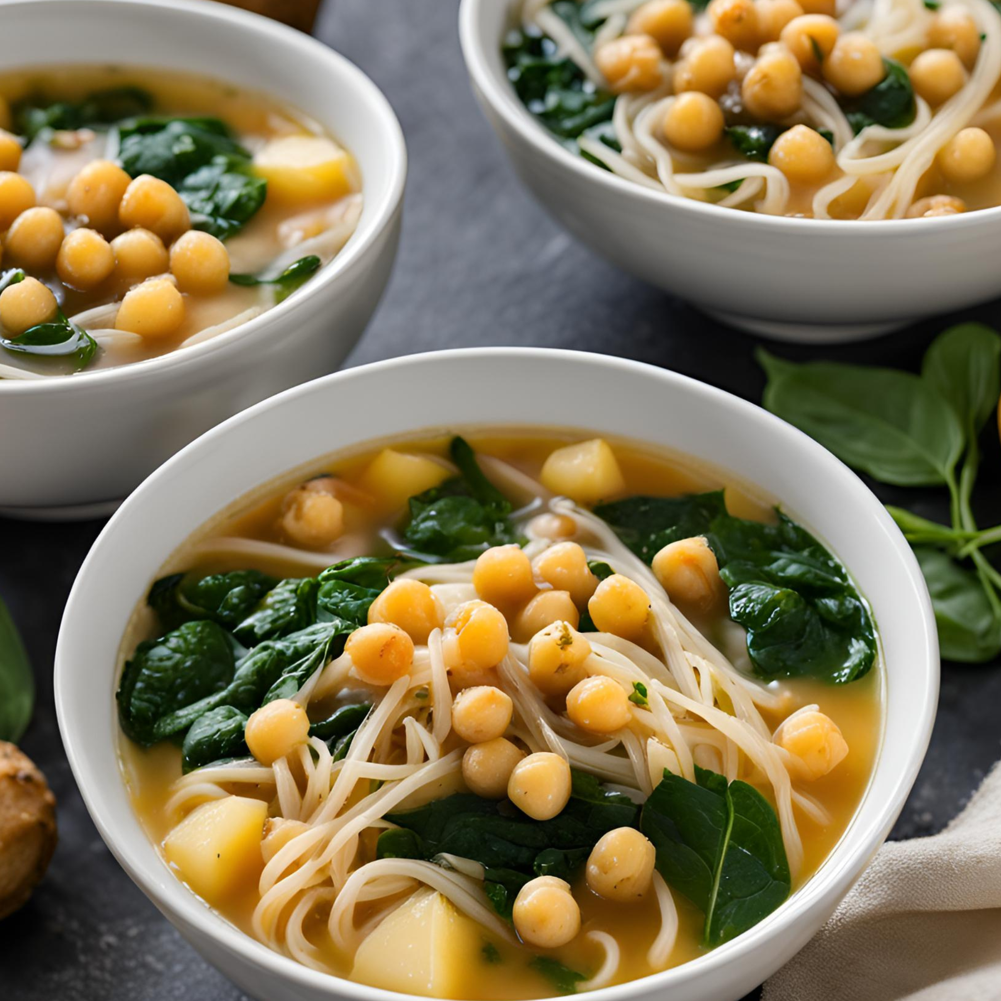 Kichererbsen-Hähnchen-Delikatesse mit Spinat