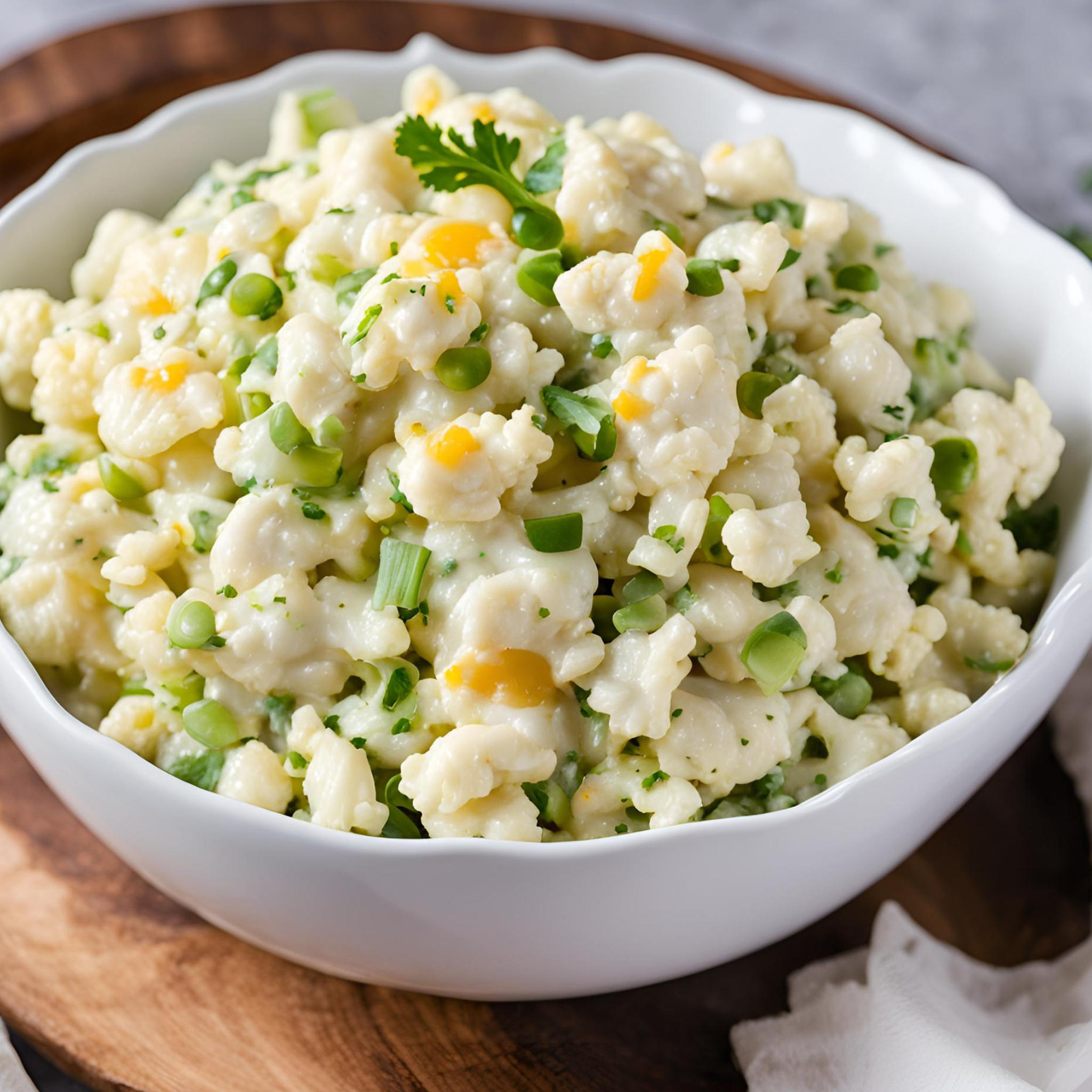 Cremiger Blumenkohlsalat mit Senfdressing