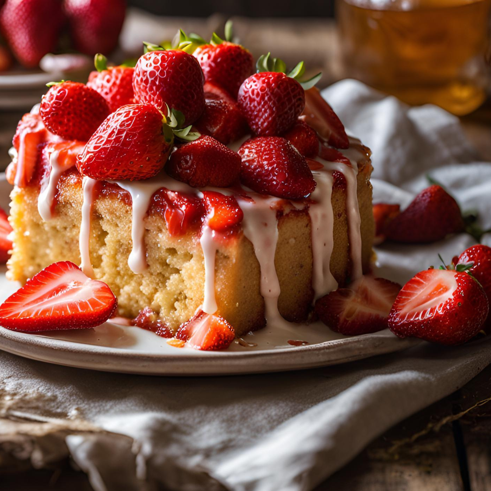 Erdbeer-Traumkuchen mit Kokos