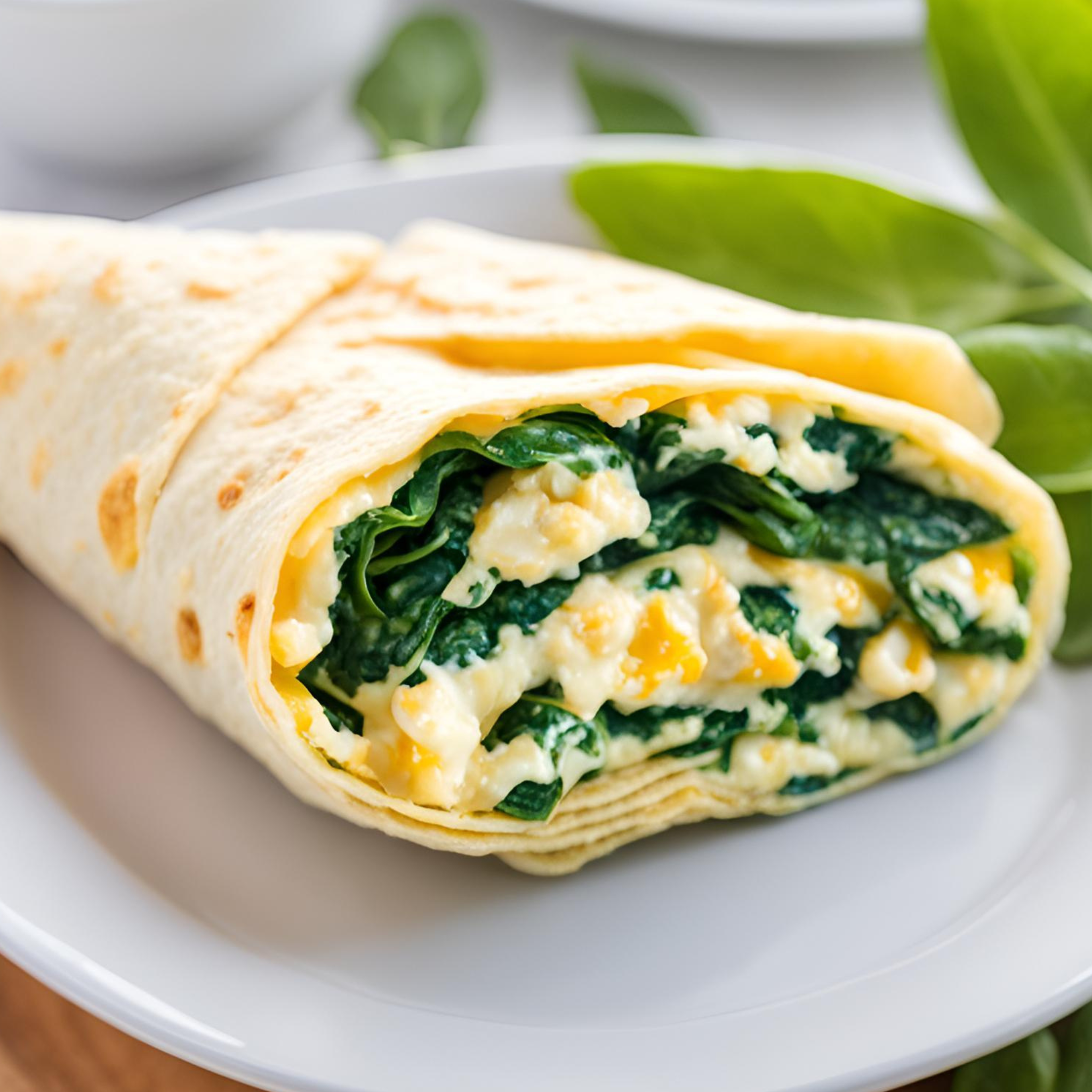 Herzhafte Ziegenkäse-Spinat-Wraps