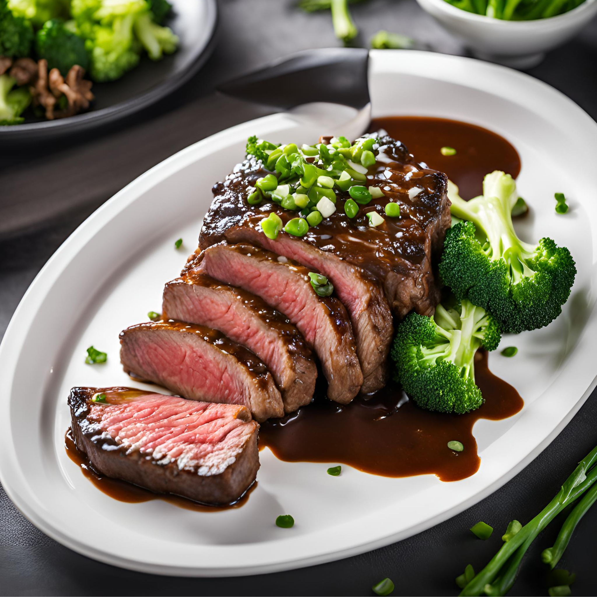 Würzige Ingwer-Knoblauch-Rindfleischpfanne mit Brokkoli