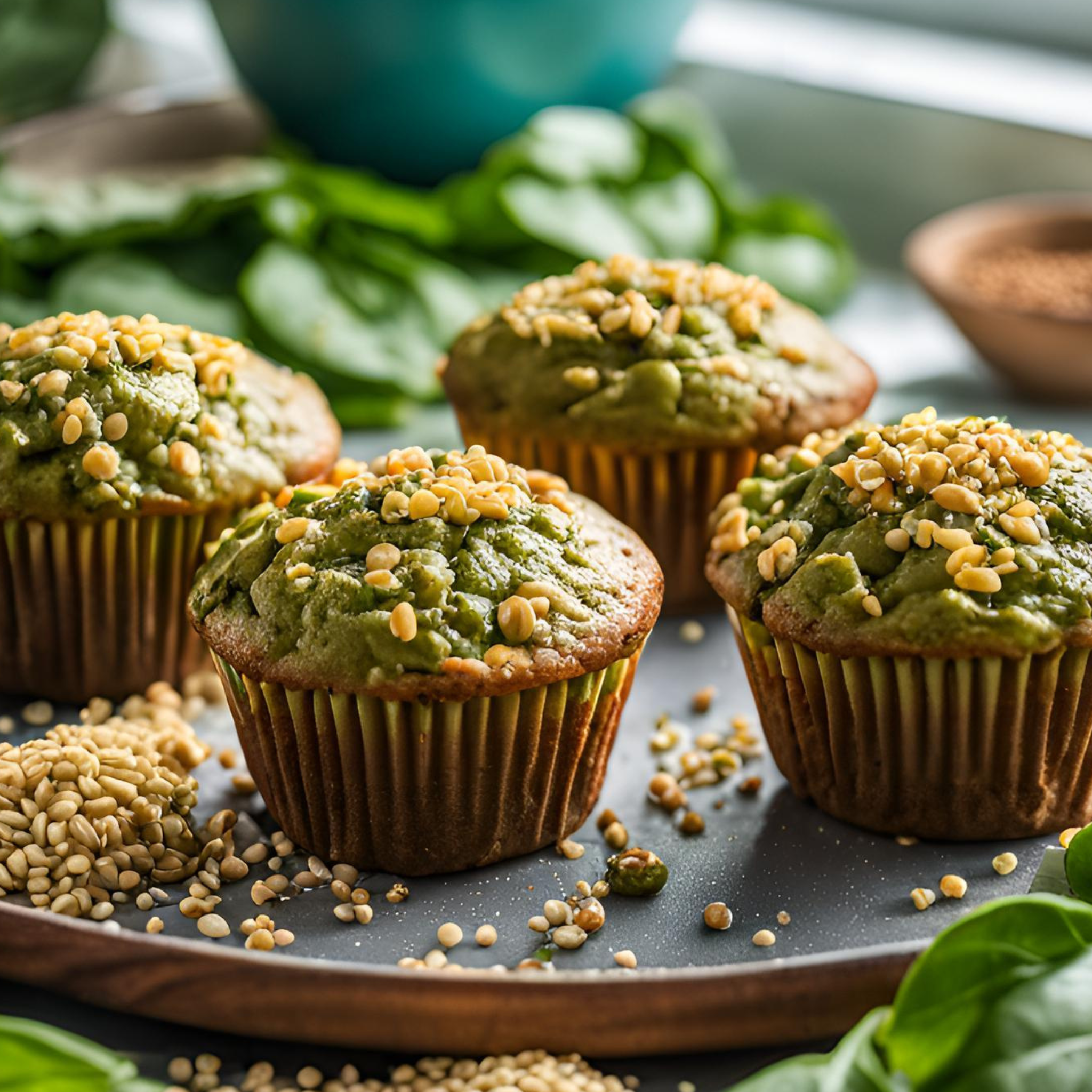 Avocado Spinat Muffins
