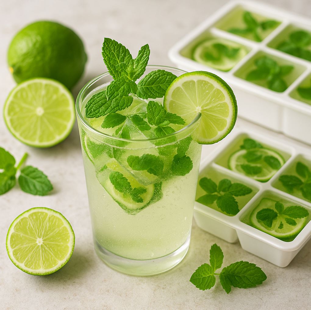 Limette-Minz Eis-Limonade