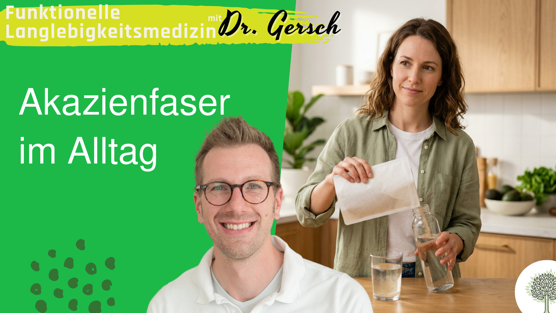 Akazienfaserpulver in die t&auml;gliche Trinkmenge einr&uuml;hren.