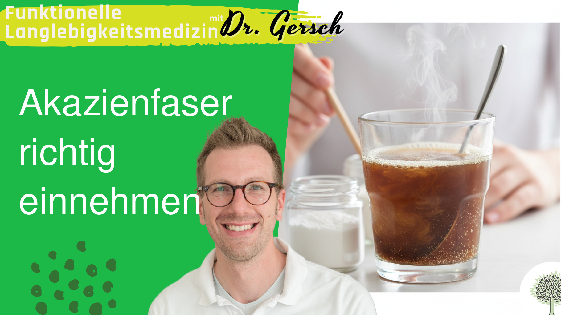 Einnahme von Akazienfaser in Hei&szlig;getr&auml;nke oder Wasser