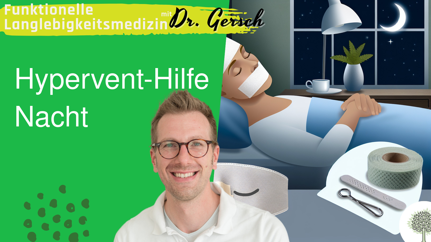 Tragen eines Buteykogürtels in der Nacht gegen chronische Hyperventilation. 