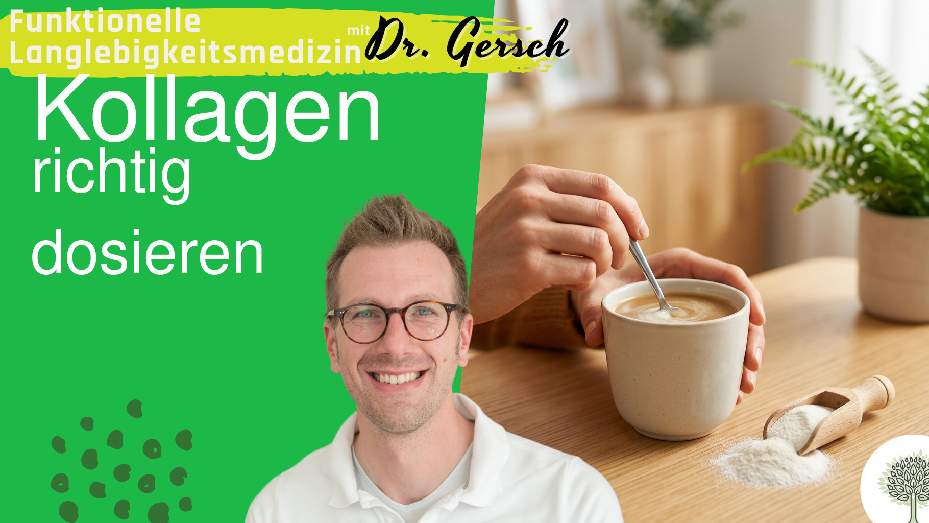 Einnahme von Kollagenpulver.