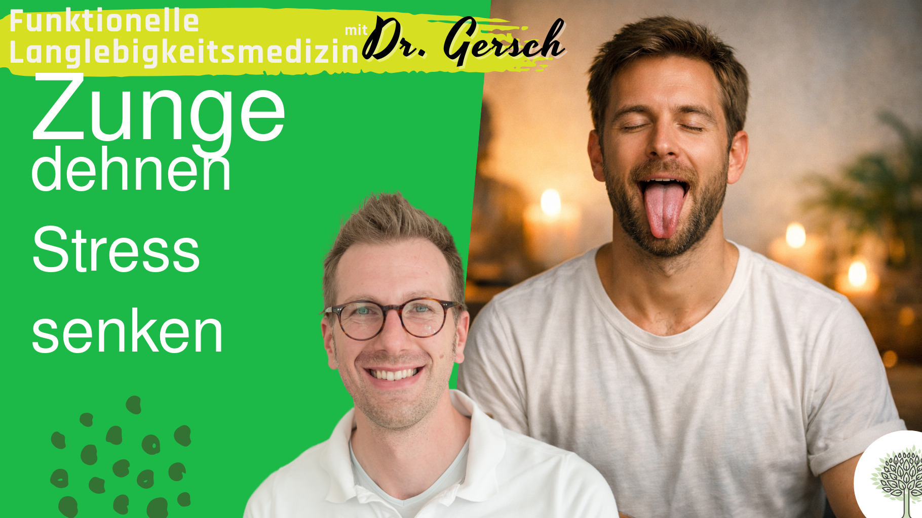 Zunge dehnen und Stresslevel senken.