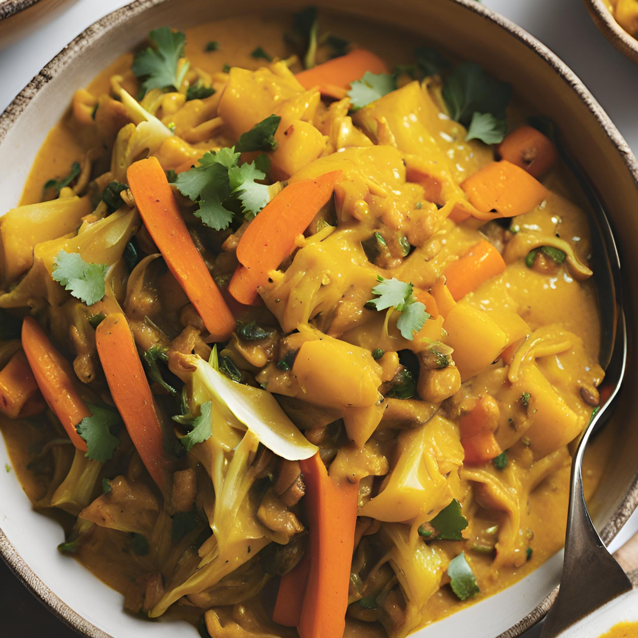 Würziger Kokos-Curry-Kohl